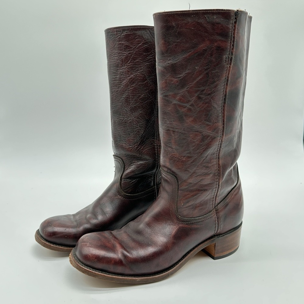 Vintage Mason Boots 1049 Brown Leather 90s Mens 10.5D Indie Cowboy Motorcycle